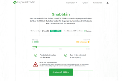 Expresskredit Screenshot