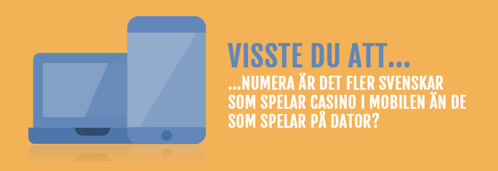 Fler som spelar casino i mobilen än på datorn