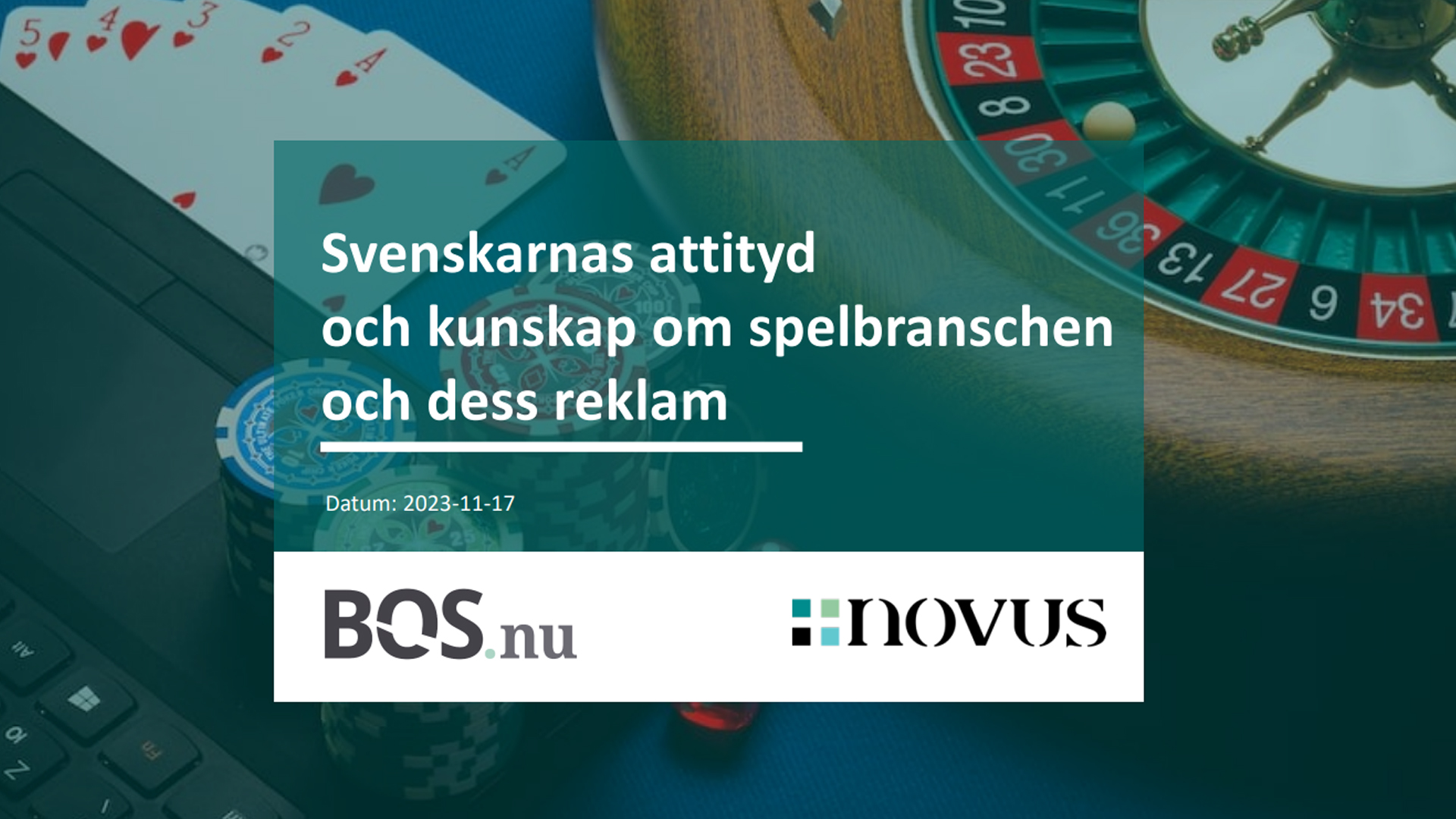 Bos undersökning om svenskarnas kunskap om spelbranschen