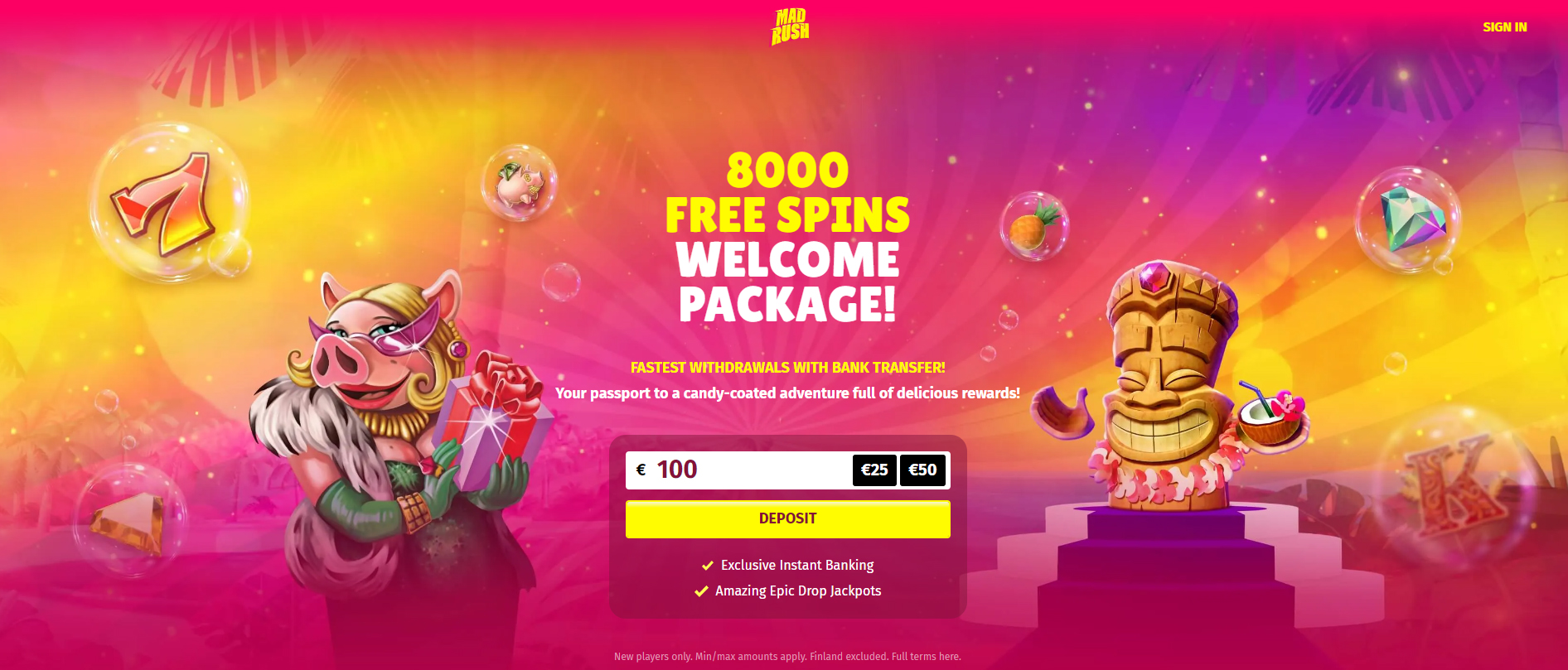 Mad Rush Casino Screenshot