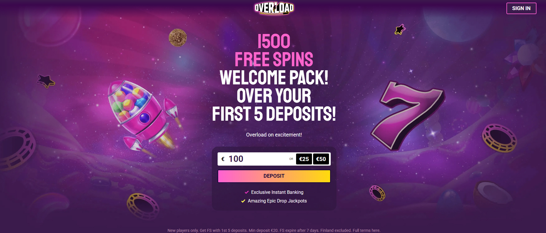 Overload Casino Screenshot