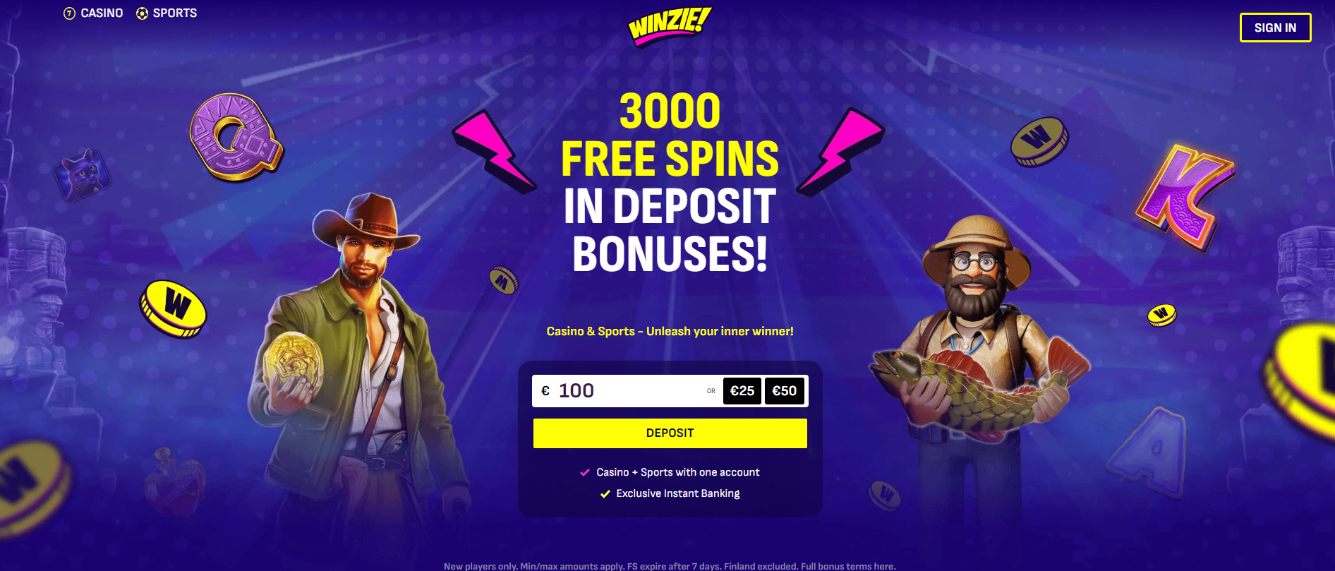 Winzie Casino Screenshot